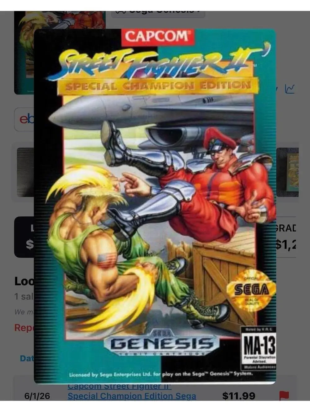 Street Fighter 2: Special Champion Edition for Sega Genesis